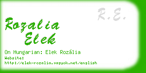 rozalia elek business card